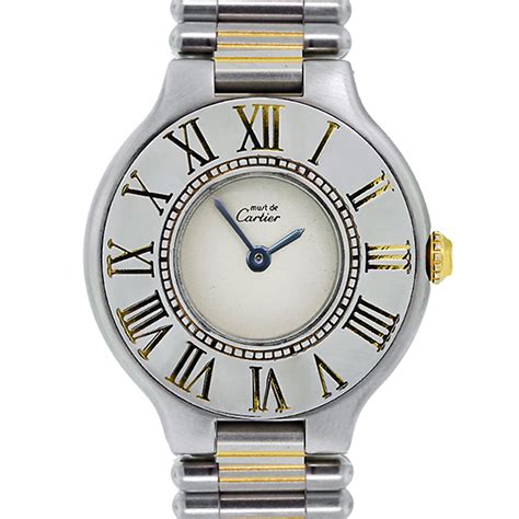 authentic cartier 60646pl must21 vantian autoscaph watches mechanical autom|must de cartier watch 21.